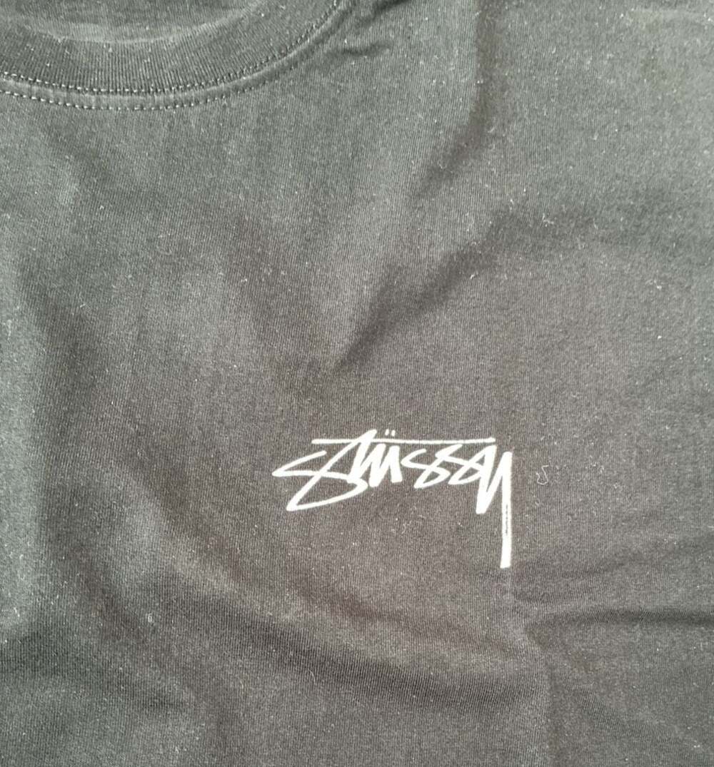 Stussy Graphic Print Short Sleeve Black T-Shirt Size L - Picture 2 of 7